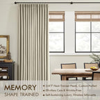 MIULEE Burlywood Birch Pinch Pleated 100% Blackout Curtains 40x90 Inches | Room - Image 3