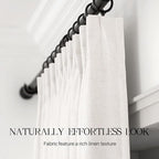 Pinch Pleated Linen Curtains 100% Blackout 108 Inches Long - Image 5