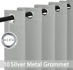 Yakamok Room Darkening Curtains 62x84 inch Length Light Grey-Living Room | 2 - Image 2
