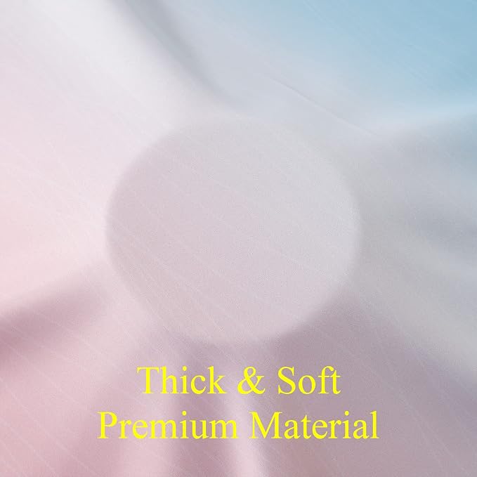 Pink and Blue Ombre Curtains for Bedroom 84 Inch Long | Room Darkening Curtains - Image 8