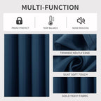 Joydeco Blackout Curtains 90 Inches Long 1 Panel, Thermal Insulated Long - Image 3