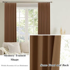Cappuccino Brown Mocha Curtains 40x108 Inches Long 2 Panels Set, Pinch Pleated - Image 6