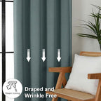 Simplebrand Ava Dark Green Short Blackout Curtains - Image 7
