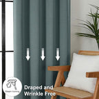 Simplebrand Dark Green Blackout Curtains - Image 7
