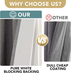 H.VERSAILTEX Linen Blackout Curtains 96 Inches Long 100% Absolutely Blackout - Image 3