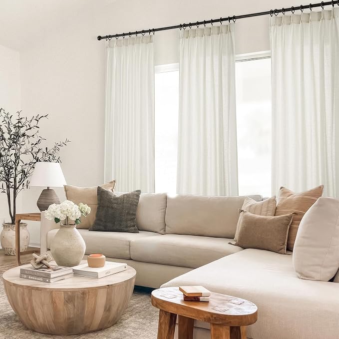 Pinch Pleated 92 Inch Curtains 2 Panels - Image 7