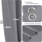 MIULEE Blackout Curtains for Bedroom 2 Panels 40 x 84 Inch Long Light Gray | - Image 4