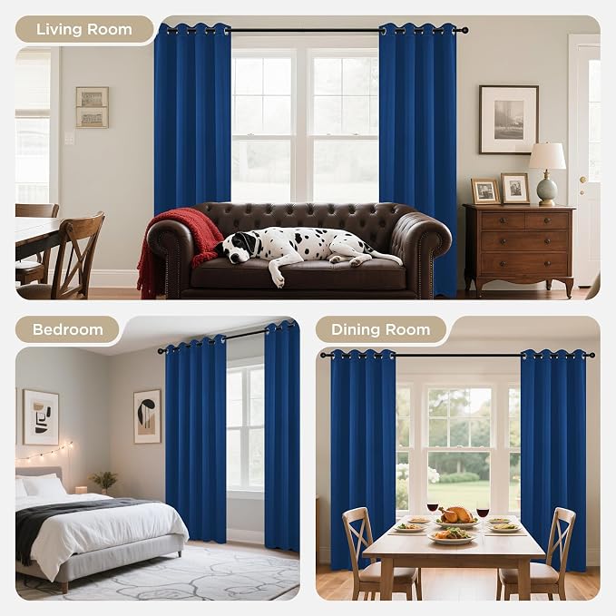 Joydeco Blackout Curtains 72 Inch Length 2 Panels Set, Thermal Insulated Long - Image 8