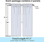 Simplebrand Hunter Green Sheer Curtains 96 Inches Long 2 Panels, Light - Image 7