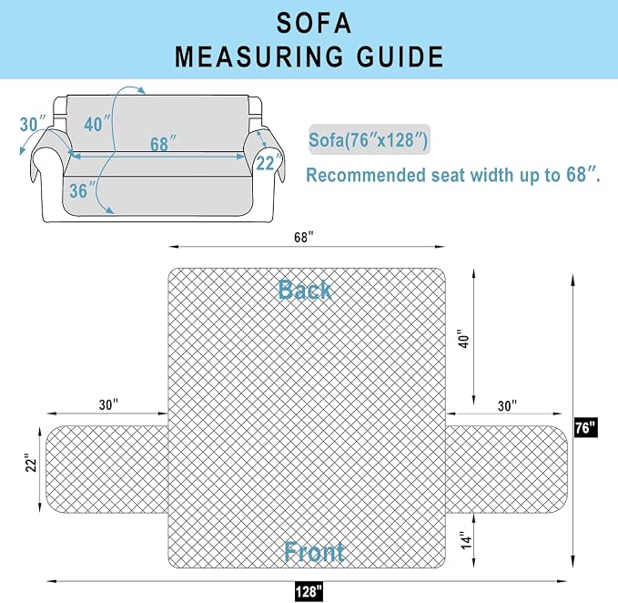 Reversible Couch Cover for 3 Cushion, Dark Grey | Couch Cover for Sofa - Image 7