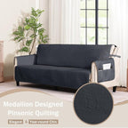 Quilted Grand Sofa Covers for 4 Cushion Couch, Couch Cover for Grand Sofa - Image 2