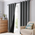 SimpleHome Grey 100% Blackout Curtains Room Darkening Living Room 96 Inch | - Image 8