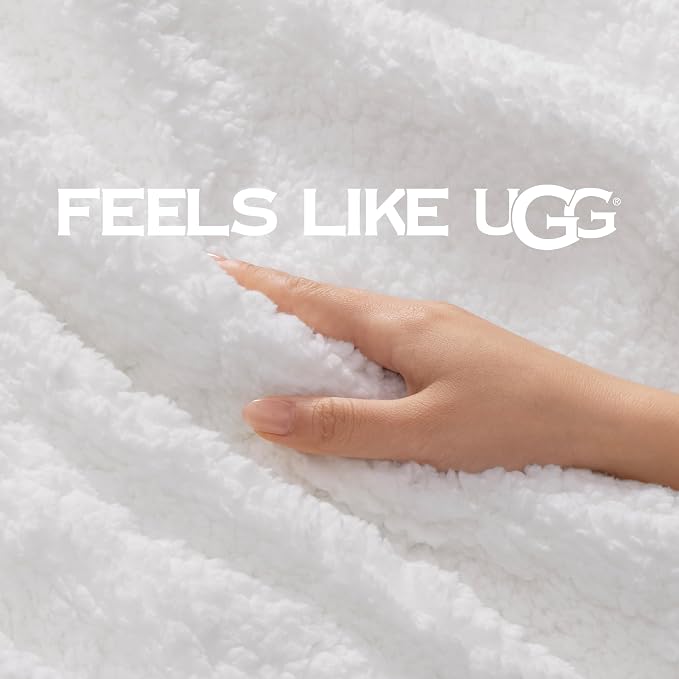 UGG Nita King Blanket, Reversible Plush Fleece, UGG Fluff Plush Face, Smooth - Image 4