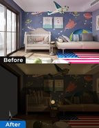 Blackout Curtains 75"x60" Portable No Drill Black Out Window Cover | 100% - Image 6