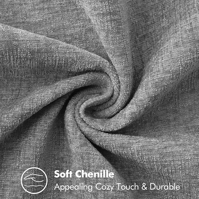 MIULEE Decorative Lumbar Throw Pillow Covers 12x20 Inch Dark Gray 2 Pack | - Image 4