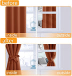 Fall Blackout Curtains for Bedroom Burnt Ochre 42 x 63 Inch 2 Panel | Thermal - Image 4