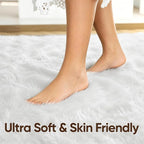 Noahas 2x6 White Fluffy Soft Runner Rug Non-Slip - Image 5
