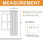 Blackout Curtains for Bedroom, 38 x 72 Inch, 2 Panels | Thermal Insulated - Image 7