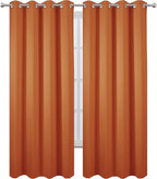 Blackout Curtains 52 x 84 inch/Orange Curtains Set of 2 Panels/Thermal - Image 2