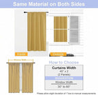 Simplebrand Ava Bright Gold Short 36 Inches Blackout Curtain 2 Panels Set - Image 9