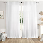 Extra Wide 100x96 Inch Linen Curtains by Nanspring