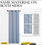 NICETOWN Vintage Blue Blackout Curtains 68 inches Length - Image 5