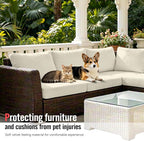 8Pcs Outdoor Cushion Covers, Stretch Patio Furniture Couch Chair Slipcovers | - Image 6