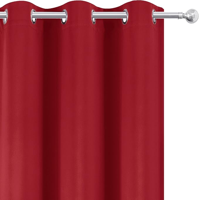 Bright Red Blackout Curtains 52 x 54 Inch Length/Set of 2 Curtain - Image 6