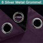 Yakamok Purple 100% Blackout Curtains 84 Inches Long - Image 6