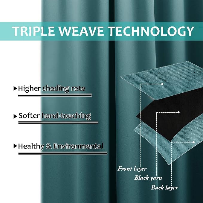 NICETOWN Full Shade Curtain Panels, Pair of Energy Smart & Noise Blocking Out - Image 5