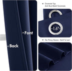 MIULEE Blackout Curtains for Bedroom 2 Panels 40 x 84 Inch Long Navy Blue | - Image 4