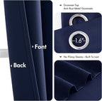 MIULEE Blackout Curtains for Bedroom 2 Panels 40 x 45 Inch Long Navy Blue | - Image 4