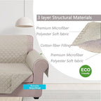 U-NICE HOME Reversible Recliner Chair Covers, Pet Friendly, Elastic Straps - Image 4