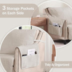Quilted Beige Sofa Slipcovers - Image 4