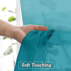 Turquoise Sheer Curtains 63 Inches Length 2 Panels, Light Filtering Treatment - Image 4