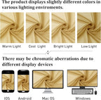 Gold Sheer Curtains 96 Inches Long 2 Panels, Breathable Solid Voile Light - Image 7