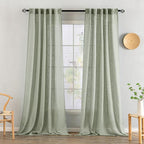 MIULEE Sage Linen Curtains 52x90 Inch Long by MIULEE