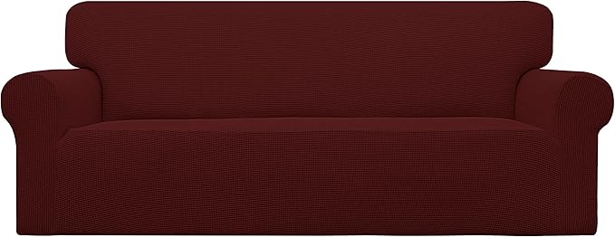 Easy-Going Stretch Oversized Sofa Couch Slipcover Washable Wine | 1-Piece Extra by Easy-Going