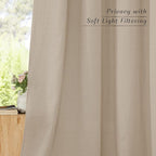 NICETOWN Rustic Linen 132 inch Long Curtains - Image 7