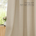 NICETOWN Thick Flax Linen Curtains - Image 3