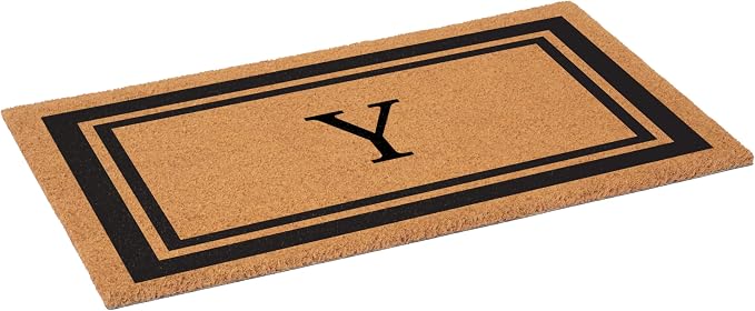 Calloway Mills 152962436Y Black Border 24" x 36" Monogram Doormat - Image 4