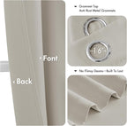 MIULEE Blackout Curtains for Bedroom 2 Panels 40 x 72 Inch Long Natural | - Image 4