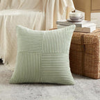 Fancy Homi 2 Packs Sage Green Big Decorative Throw Pillow Covers 24x24 Inch - Image 2