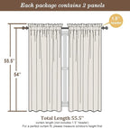 Chyhomenyc Hunter Green Sheer Curtains 54 Inch Long 2 Panels Set, Short Voile - Image 2