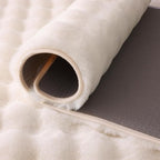Creamy White Rabbit Plush Rug 4'x6', Fluffy Shaggy Area Rug - Image 7
