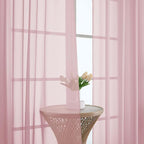 Sheer Blush Curtains 108 Inches Long - Image 4