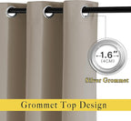 NICETOWN Taupe Blackout Curtains & Drapes - Image 2