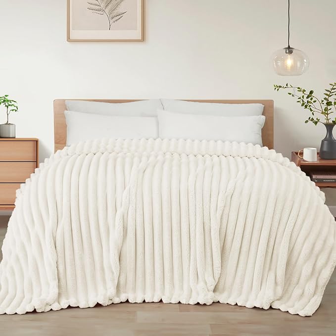 Exclusivo Mezcla Striped Twin Size Fleece Blanket by ExclusivoMezcla