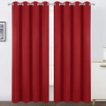Blackout Curtains 66 x 95 inch/Bright Red Curtains Set of 2 Panels/Thermal by Lemomo