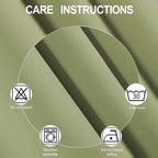 Sage Green Thermal Blackout Curtains/52 x 54 Inch/Set of 2 Panels Room - Image 4